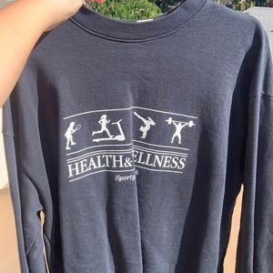 sporty and rich health and wellness crewneck